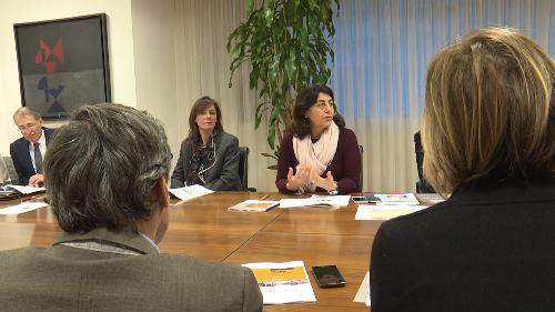 Mariagrazia Santoro (Assessore regionale Infrastrutture e Territorio) alla presentazione del bilancio sociale delle Ater del Friuli Venezia Giulia - Udine 11/12/2017